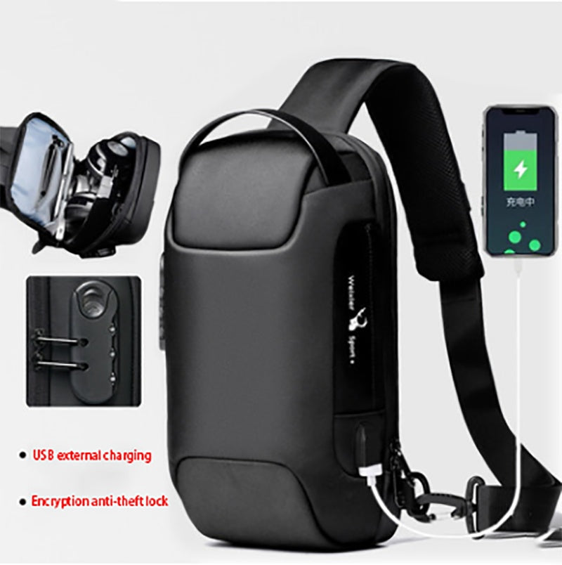 Waterproof USB Anti-theft Crossbody Shoulder Multifunction bag