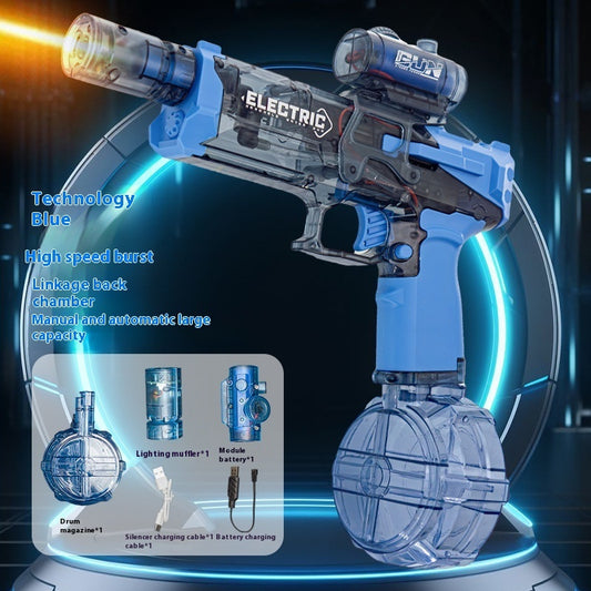 Fire Electric Water Pistol Cool Light Full Automatic Water Spray Gun Summer Toy